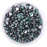 Star Dark Green Glass FlatBack Rhinestones Silver Back WholesaleRhinestone